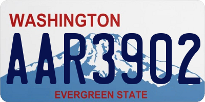 WA license plate AAR3902