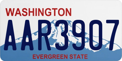 WA license plate AAR3907