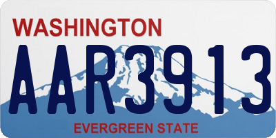 WA license plate AAR3913
