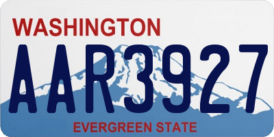 WA license plate AAR3927