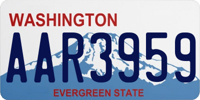 WA license plate AAR3959