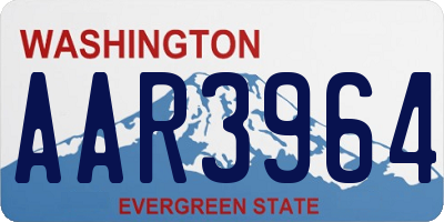 WA license plate AAR3964