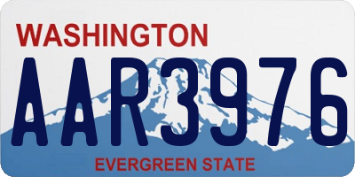 WA license plate AAR3976