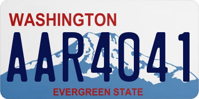 WA license plate AAR4041