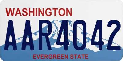 WA license plate AAR4042