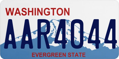 WA license plate AAR4044