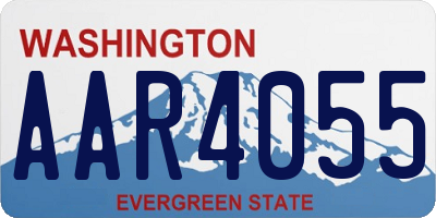 WA license plate AAR4055