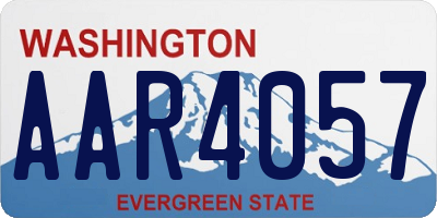 WA license plate AAR4057