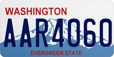 WA license plate AAR4060