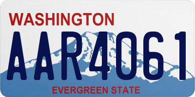 WA license plate AAR4061