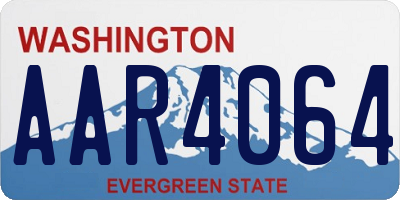 WA license plate AAR4064