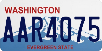 WA license plate AAR4075