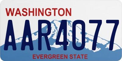 WA license plate AAR4077