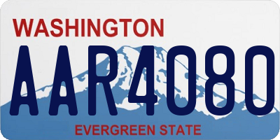 WA license plate AAR4080