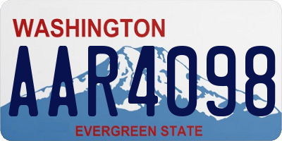 WA license plate AAR4098