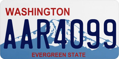 WA license plate AAR4099