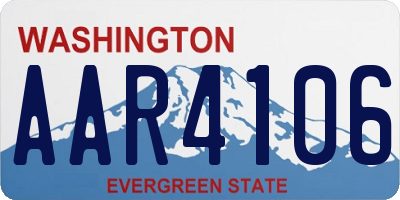 WA license plate AAR4106