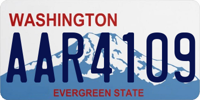 WA license plate AAR4109