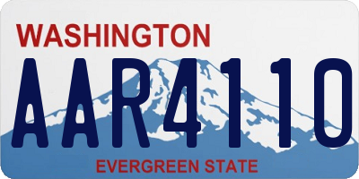 WA license plate AAR4110