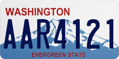 WA license plate AAR4121