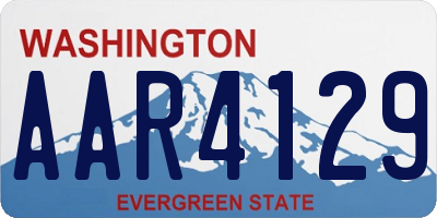 WA license plate AAR4129