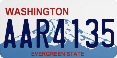 WA license plate AAR4135