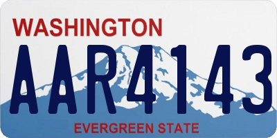 WA license plate AAR4143