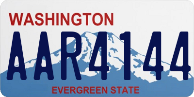 WA license plate AAR4144