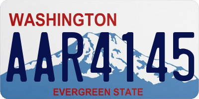 WA license plate AAR4145