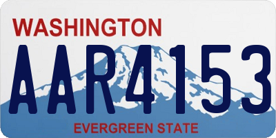 WA license plate AAR4153
