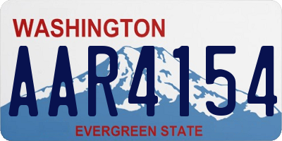 WA license plate AAR4154