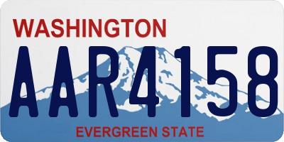 WA license plate AAR4158