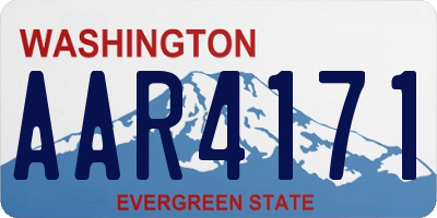 WA license plate AAR4171