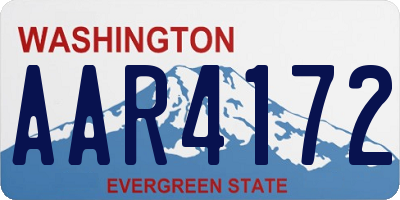 WA license plate AAR4172