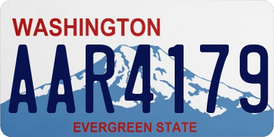 WA license plate AAR4179