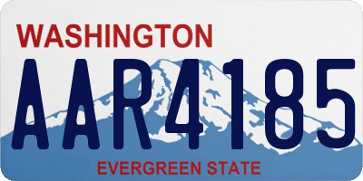 WA license plate AAR4185