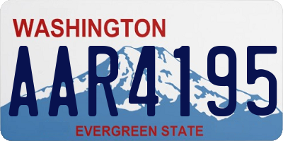WA license plate AAR4195
