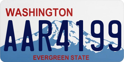 WA license plate AAR4199