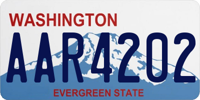 WA license plate AAR4202