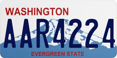 WA license plate AAR4224