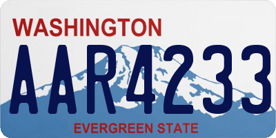 WA license plate AAR4233