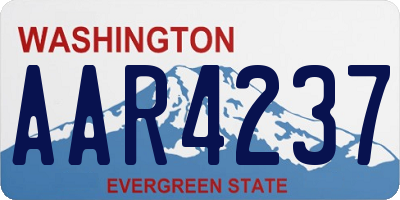 WA license plate AAR4237
