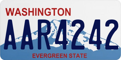 WA license plate AAR4242