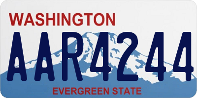 WA license plate AAR4244