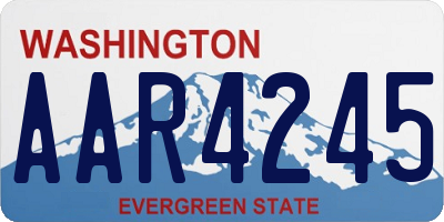WA license plate AAR4245
