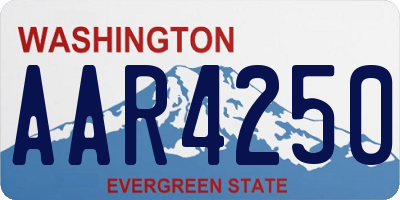 WA license plate AAR4250