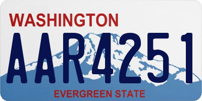 WA license plate AAR4251