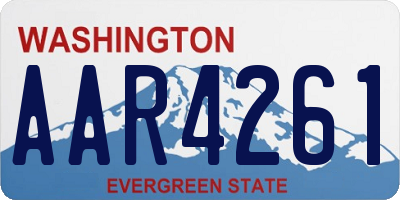 WA license plate AAR4261