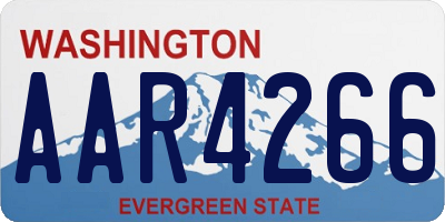 WA license plate AAR4266