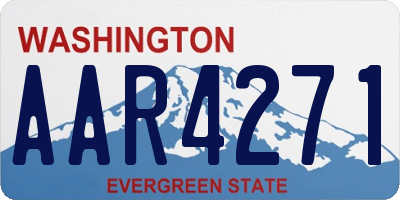 WA license plate AAR4271